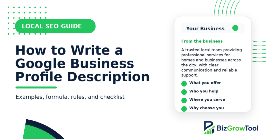 How to write a Google Business Profile description for a small business