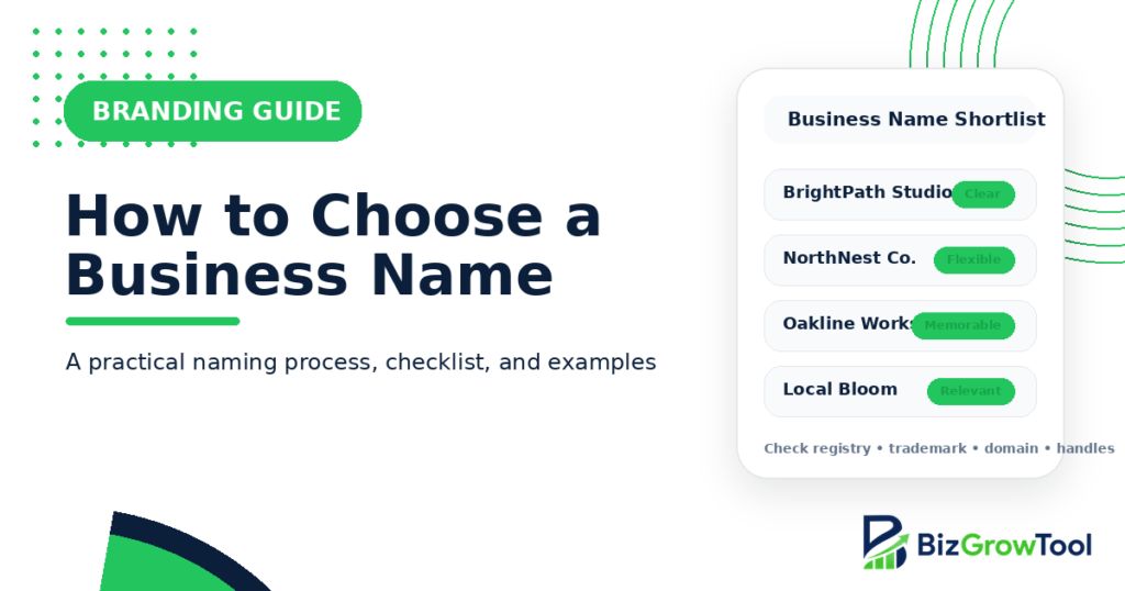 How to choose a business name using a practical naming process