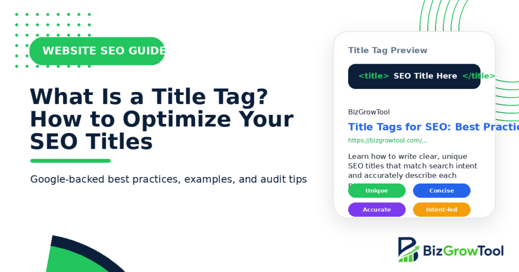 What is a title tag and how to optimize SEO titles